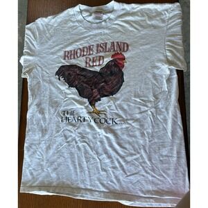 The Hearty rooster Rhode Island Red T-Shirt Vintage XL X-Large